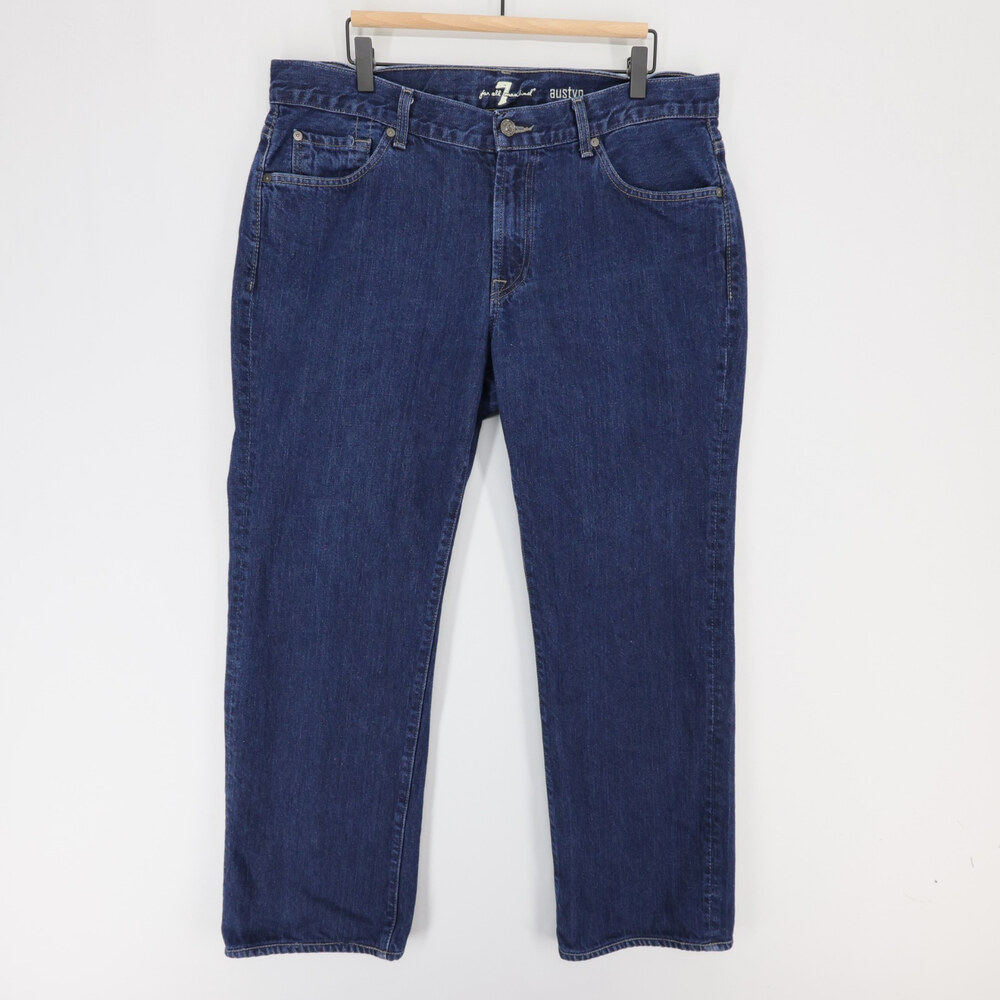 7 For All Mankind Austyn Jeans Mens 36 Blue Relaxed Straight Leg Denim